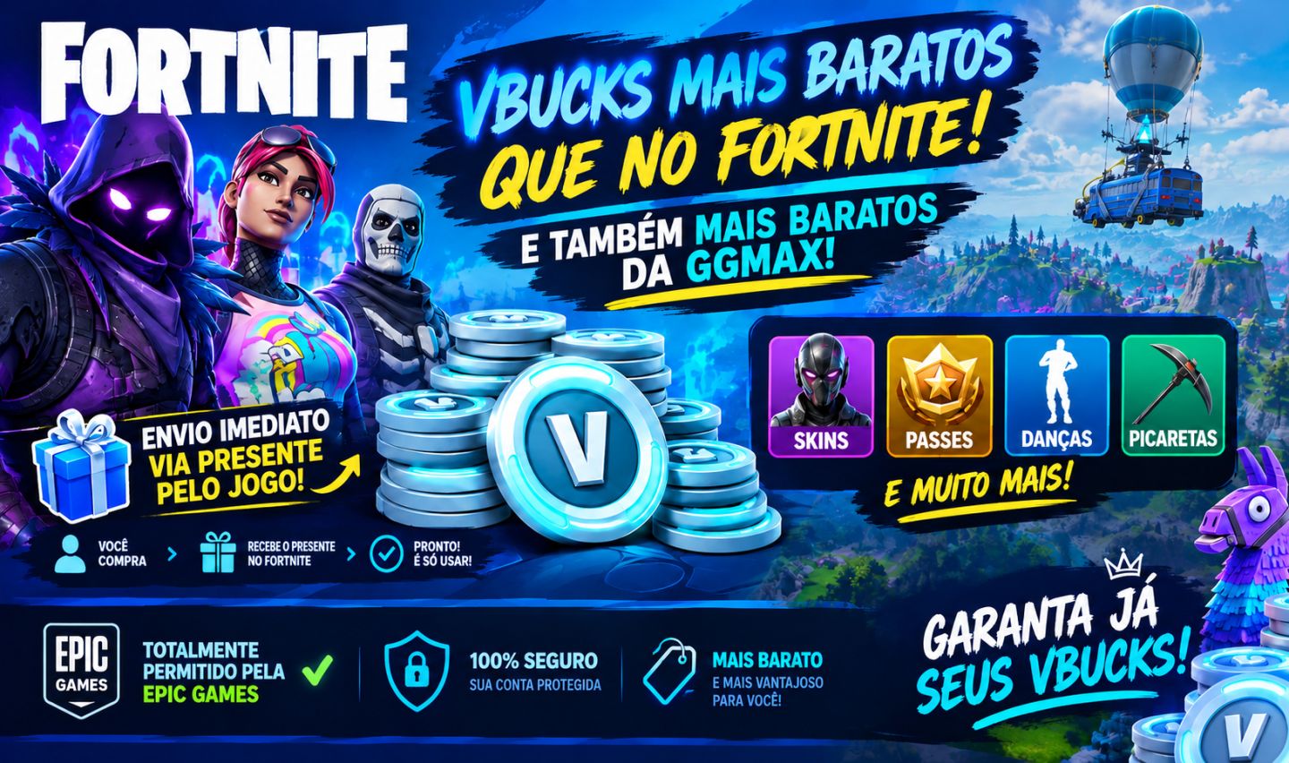 VBUCKS MAIS BARATOS NO FORTNITE (skins, passes)...