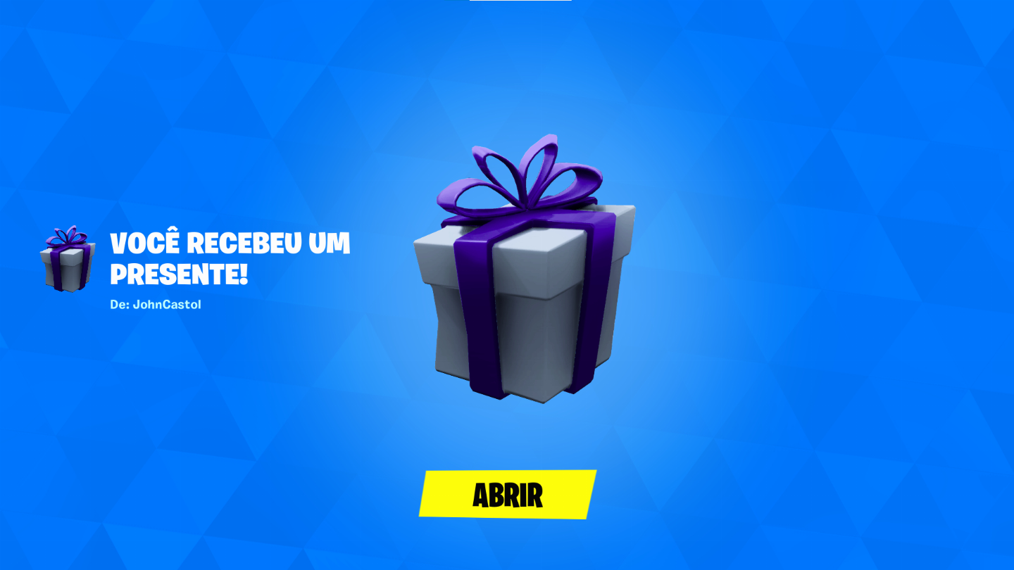 Fortnite Gifts: Skins/Itens - 50% do Valor