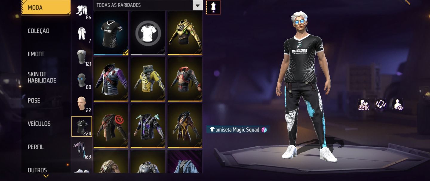 Conta Free Fire com Angelical Azul