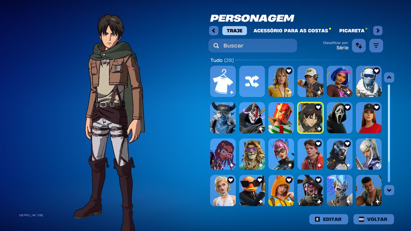 CONTA FORTNITE SKIN FERRARI, GHOST FACE, EREN, SKIN EXCLUSIVA XBOX