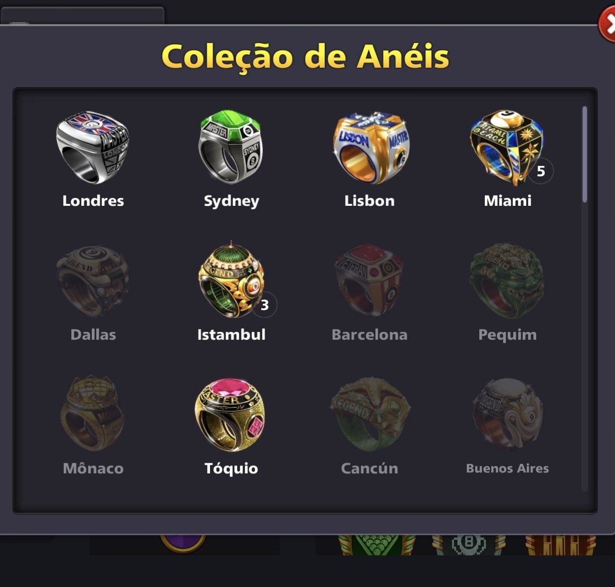 CONTA 8 BALL POOL, LVL 186, FULL LENDÁRIA, +450M FICHAS, +60 AVATARES, 200 NOTAS