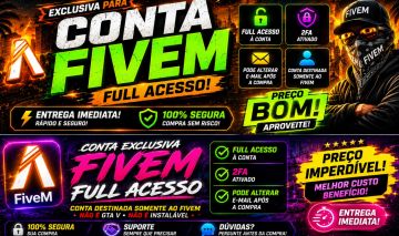 CONTA FIVEM | 2FA | ALTERA E-MAIL | PREÇO IMPERDÍVEL