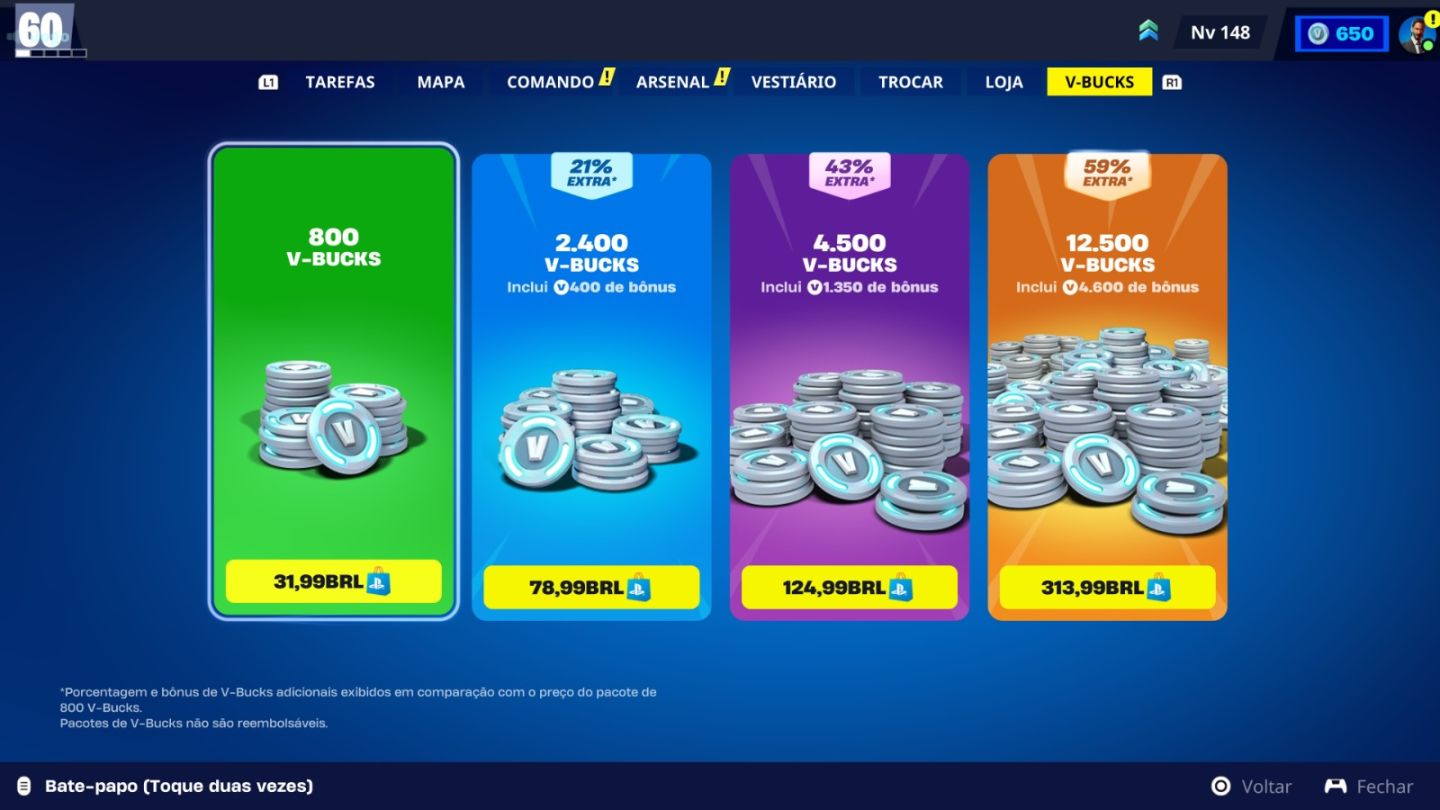 Farm Vbucks | Fortnite Fundador + Skins Raras e temporadas (Conta Fortnite)
