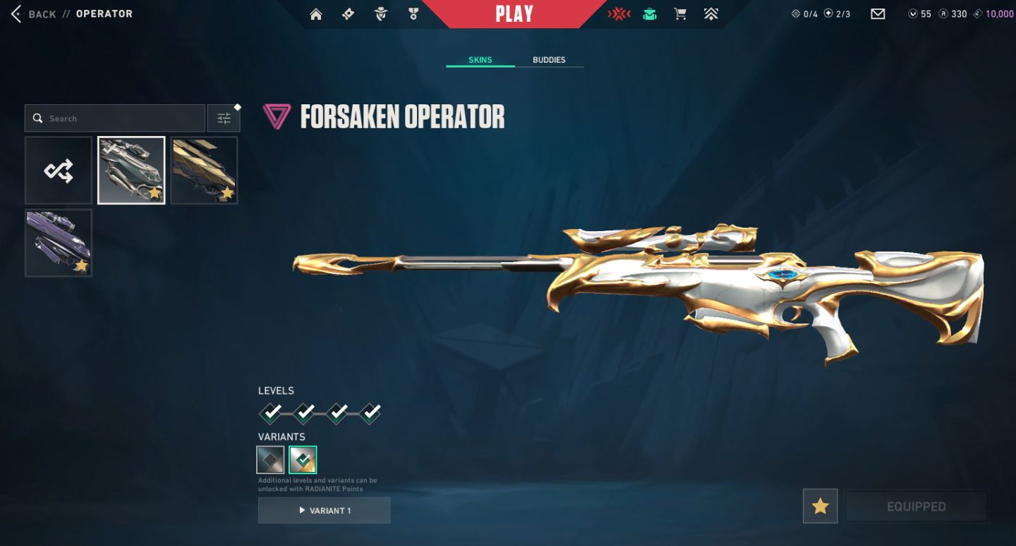 Conta valorant imortal com várias skins (54 skins)