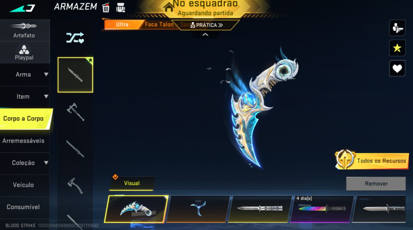 Conta Blood Strike Full Com Facas E Muitas Skins Ultra