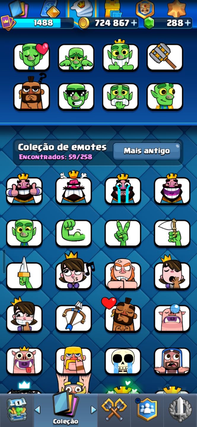 CONTA CLASH ROYALE | ARENA 25 | 724K OURO | BRUXA NÍVEL 16 | VÁRIAS EVOLUÇÕES