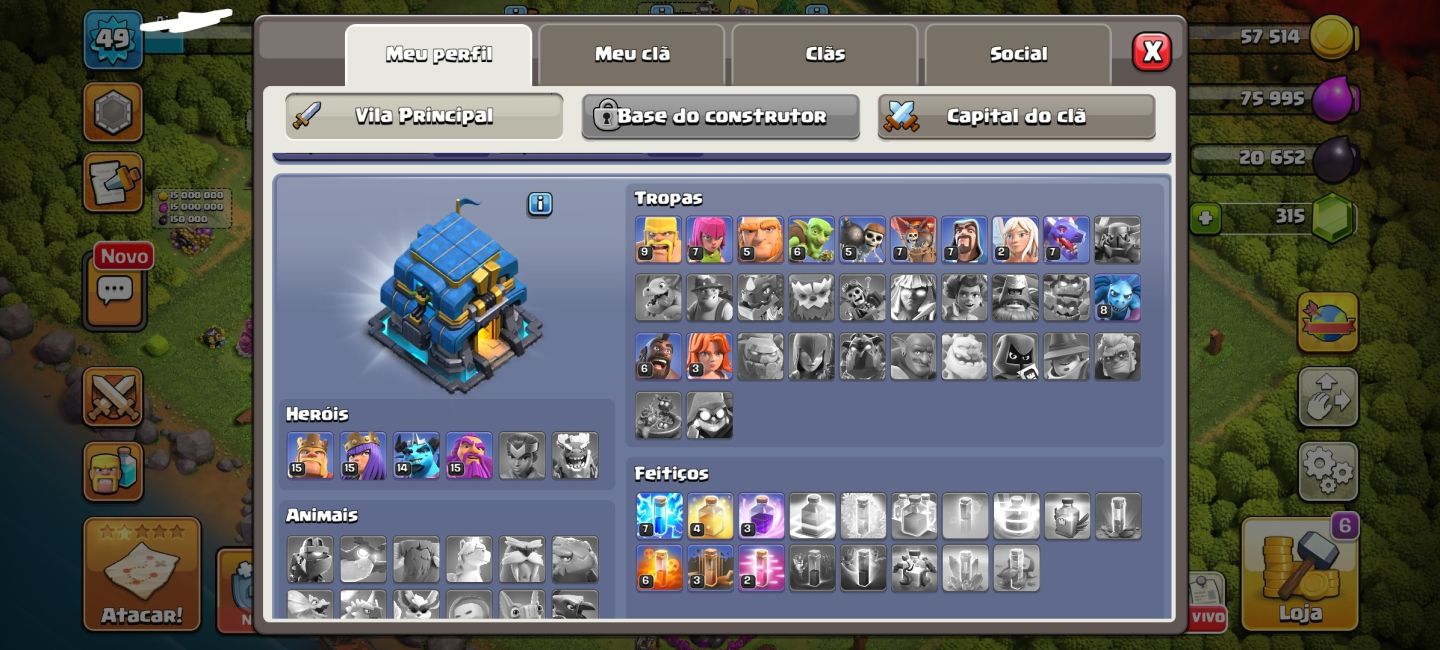 4 CONTAS CLASH LFF CLANS