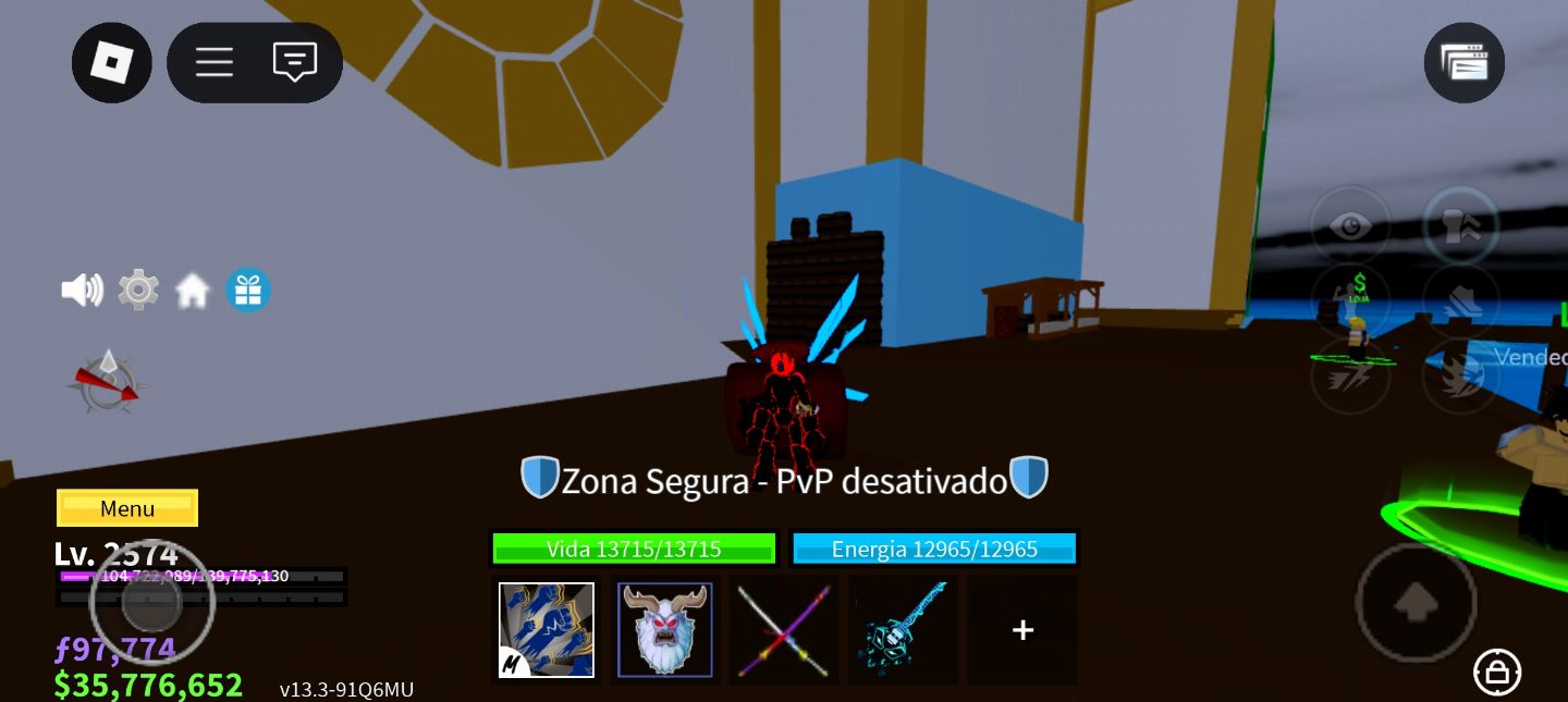 Contas Blox Fruits Control Kitsune Lightning raça v4 full