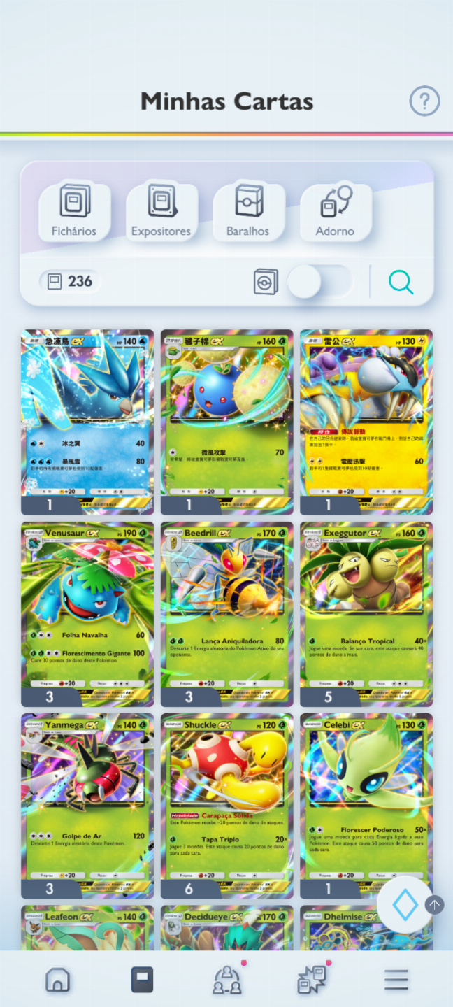 Conta Pokémon TCG - NV 36 com mais de 3k cartas, Doce Raro dourado PT BR e mais!