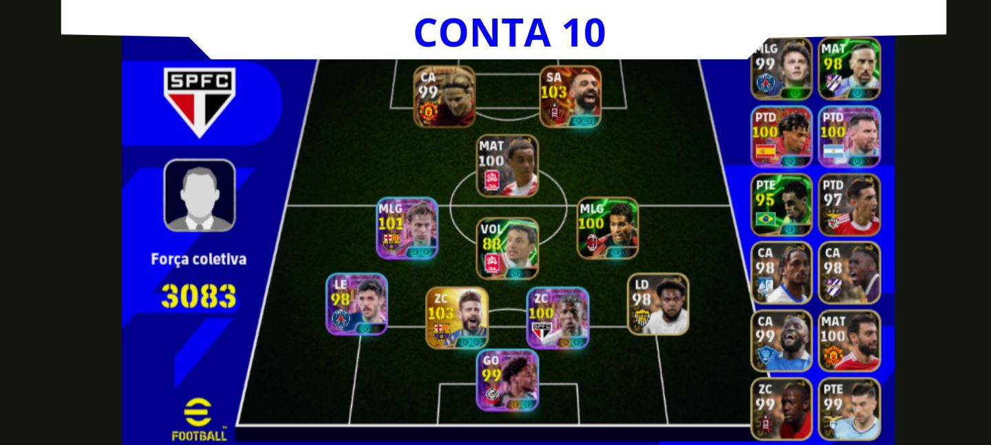 Contas Efootball Iniciais com Épicos/big Times Garantidos! Vol. 01