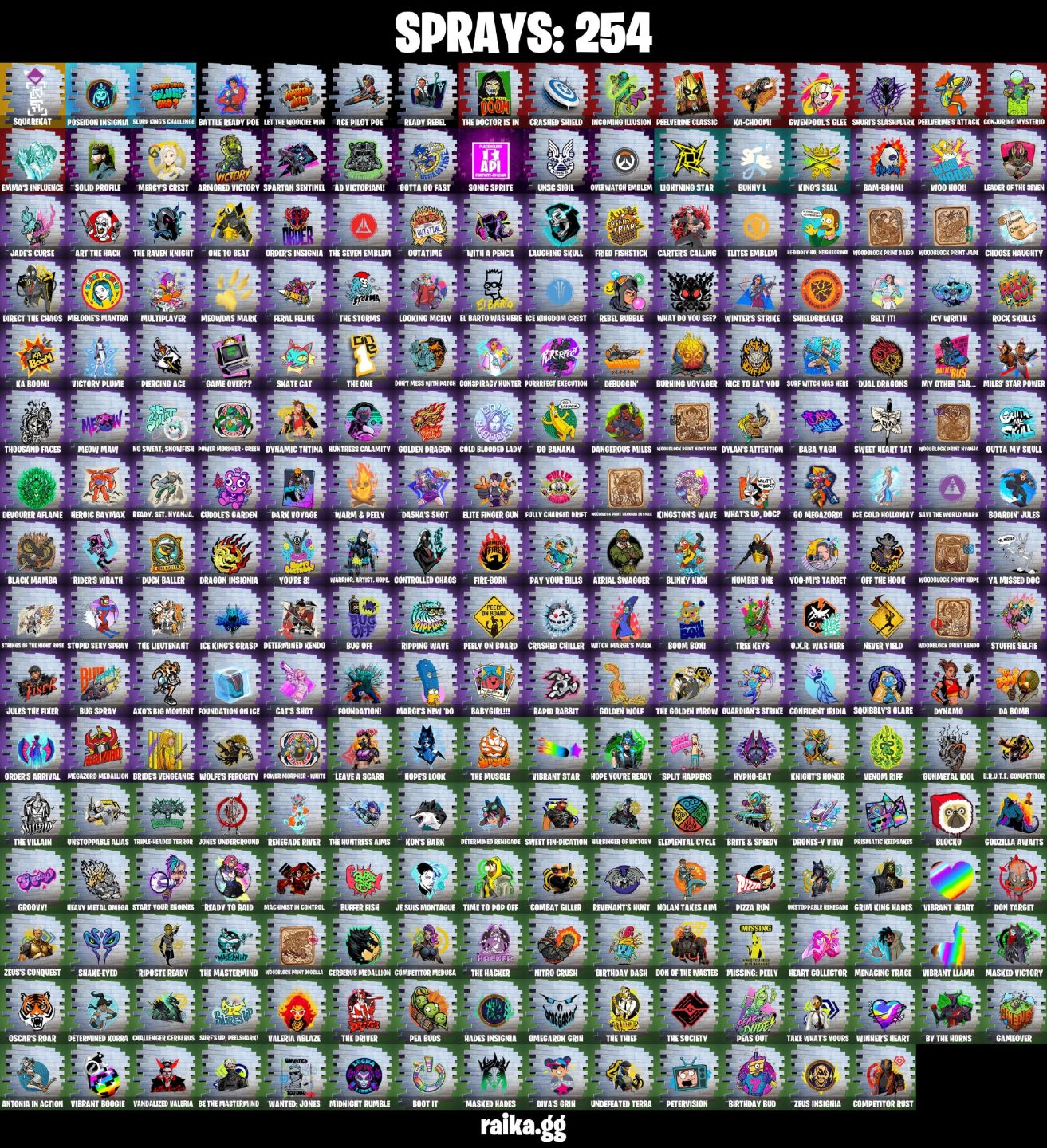 127 Skins - Renegade raider, Emma frost, Midnight Scythe & 1000 V-bucks