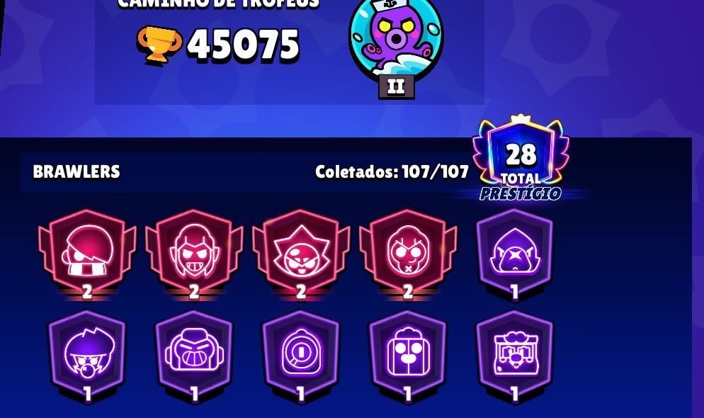 Conta barata com todos Brawlers 45 k de troféus