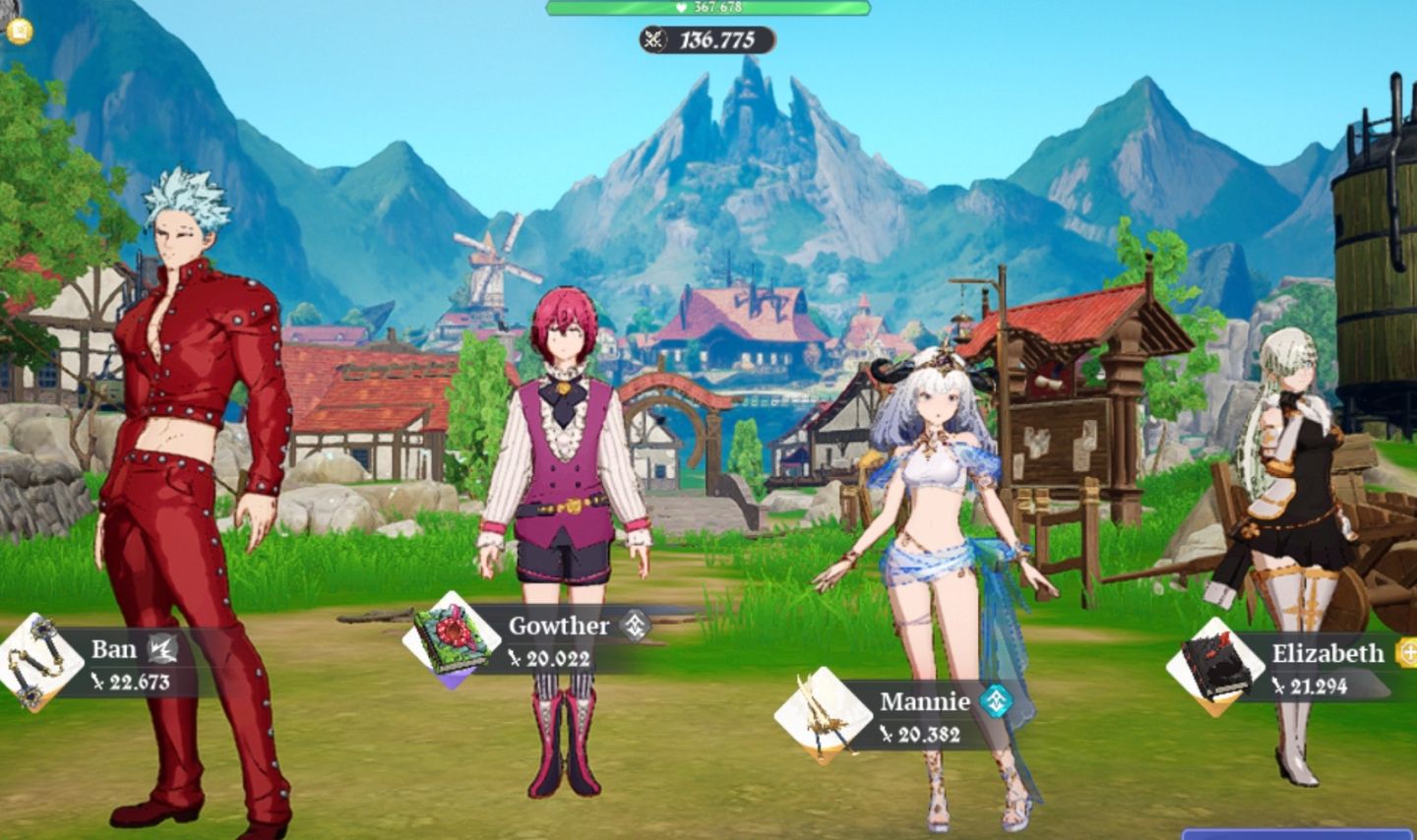 Conta do seven deadly Sins origins com muitos ssr