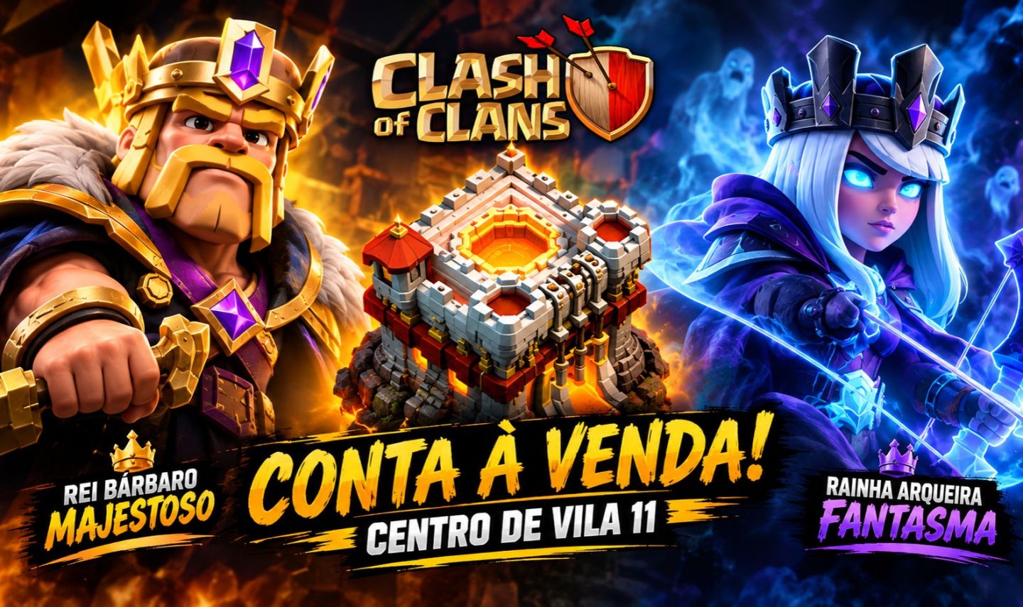 Conta Clash of Clans CV 11 CC 7 LV 118 MAX