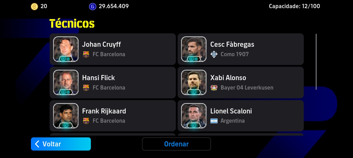 Conta de efutebol nível 3238