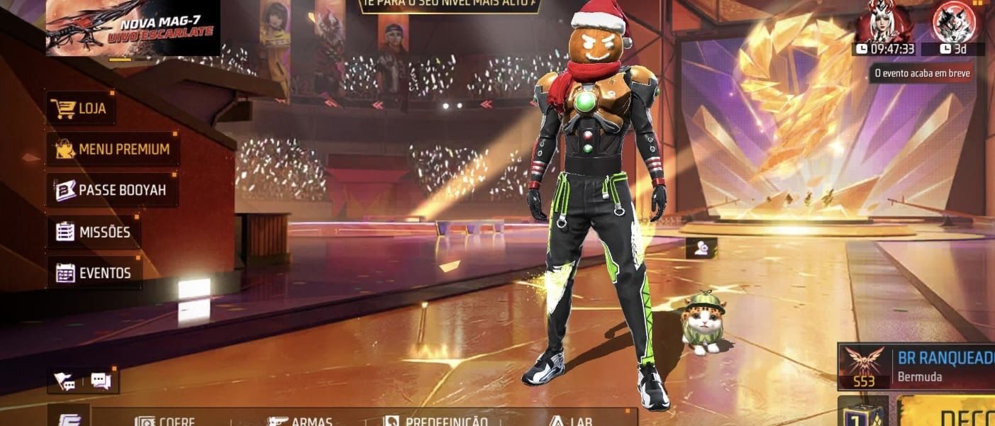 Conta free fire+ 6 anos