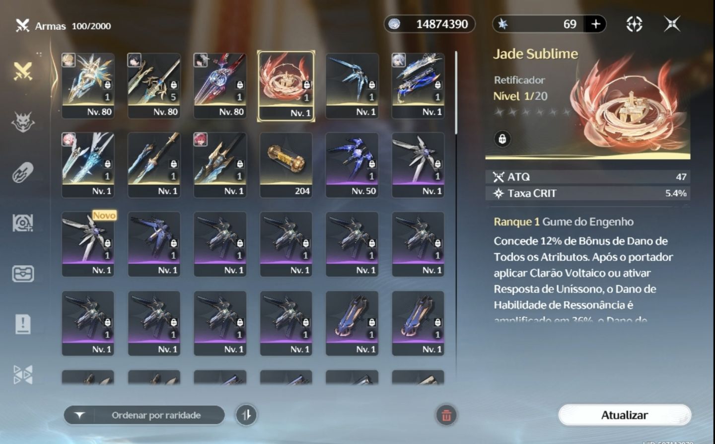 CONTA WUTHERING WAVES - 5 LIMITADOS E 5 ARMAS ASSINATURA