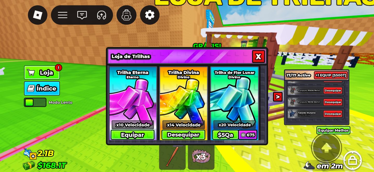 GÁRGULA+EQUINOX|MÍT:PÉGASO+2 TIGRE ONI|TRILHA x20|$166T|17/17|N11|ROBUX INVESTID