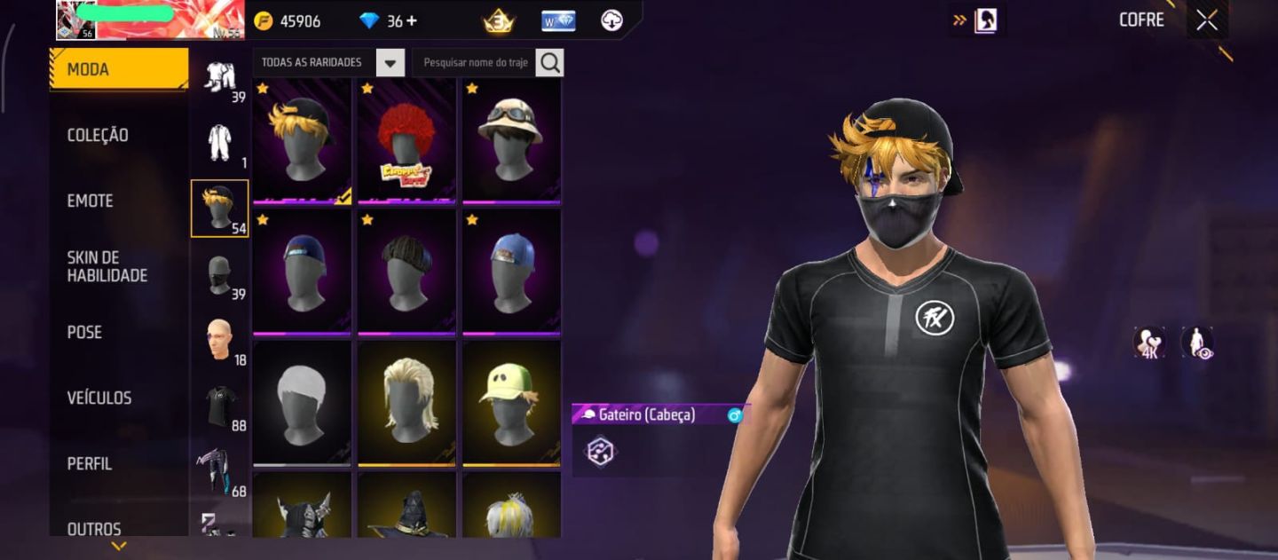 Conta Free Fire com Angelical