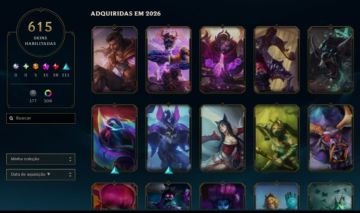 Conta com 615 Skins / 15 Míticas / 6 ULTIMATES / 94 Essências Míticas