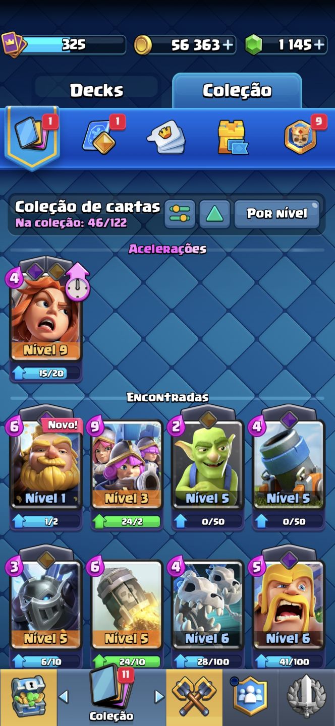 Conta Clash Royale Arena 7 com 2200 Troféus