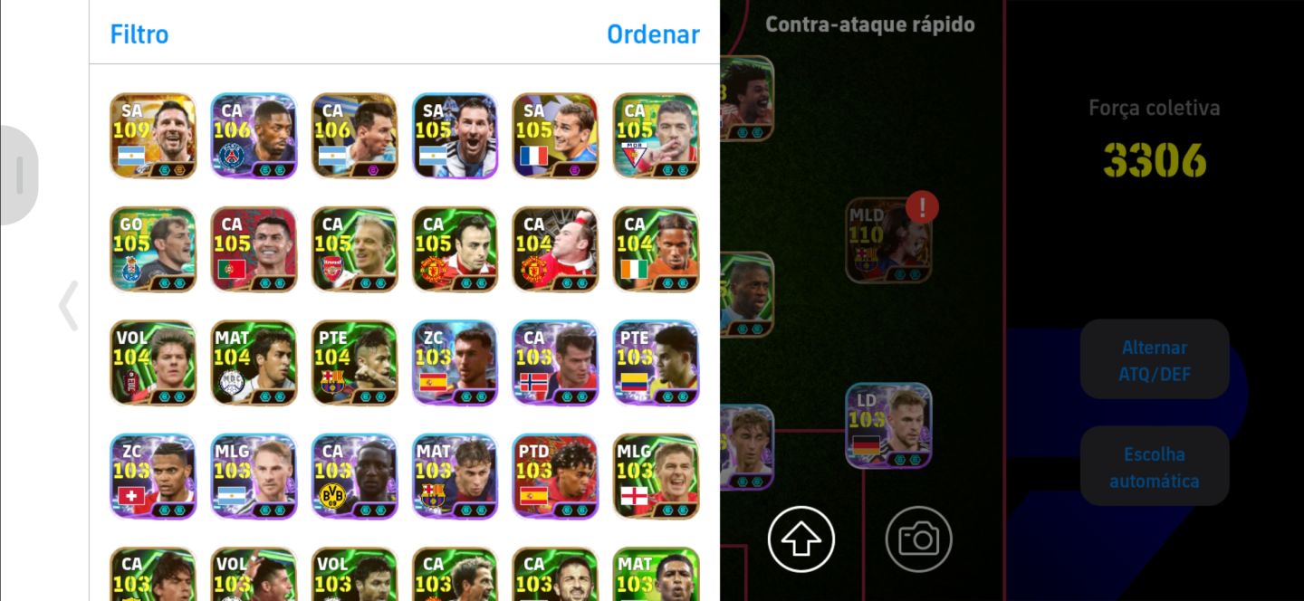 CONTA EFOOTBALL MESSI 110+DEMBELE 107+PELE 109+NEY106 960 MOEDAS POSITIVA NO IOS