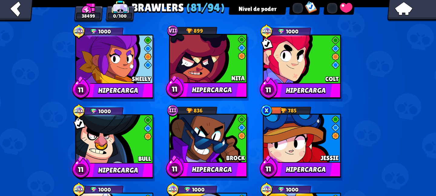 CONTA BRAWL STARS VETERANA FULL ACESSO