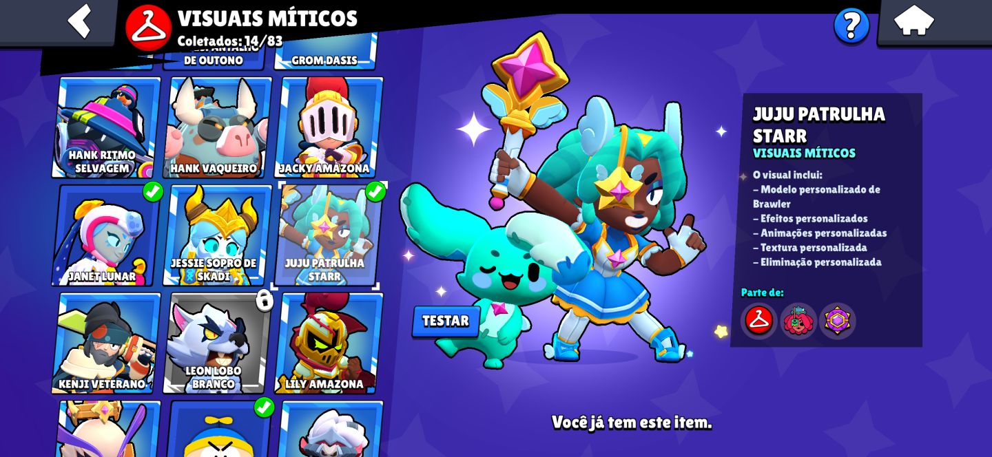 CONTA BRAWL STARS À VENDA 594 GEMAS MUITAS SKINS