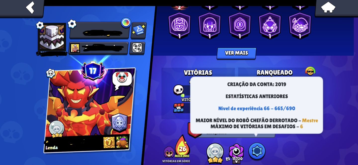 Conta Brawl stars gemada e antiga!!
