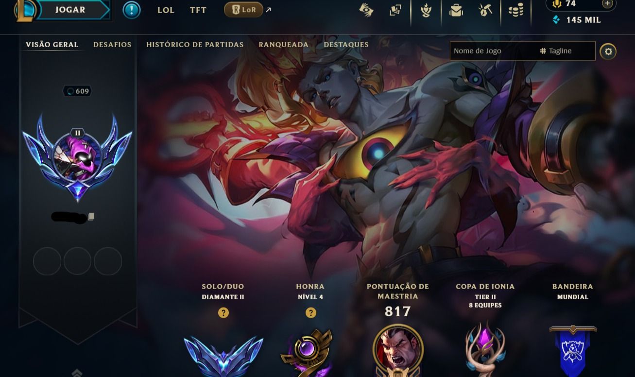 CONTA LOL/VALORANT - MMR MESTRE (LOL) - MUITA SKIN NOS 2 JOGOS! 100% SEGURO!