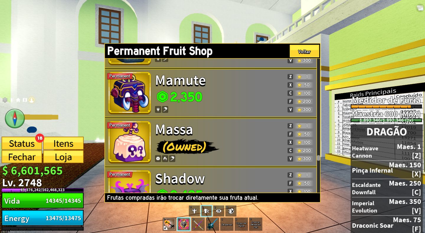 CONTA BLOX FRUIT SUPER OP! !LEIA A DESCRIÇÃO!