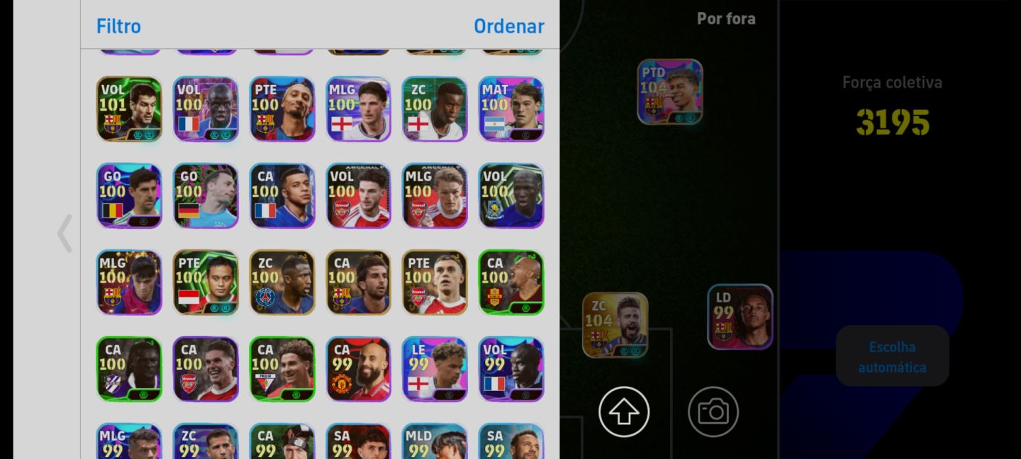 Neymar 107 Barcelona, Pique Raro, Vitinha 106, Odegaard 105, Bebedouro e Basten.