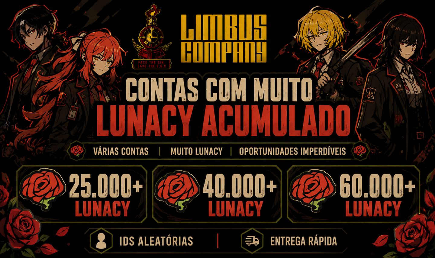 Contas Limbus Company com Muito Lunacy Acumulado / 25k+ 40k+ 60k+