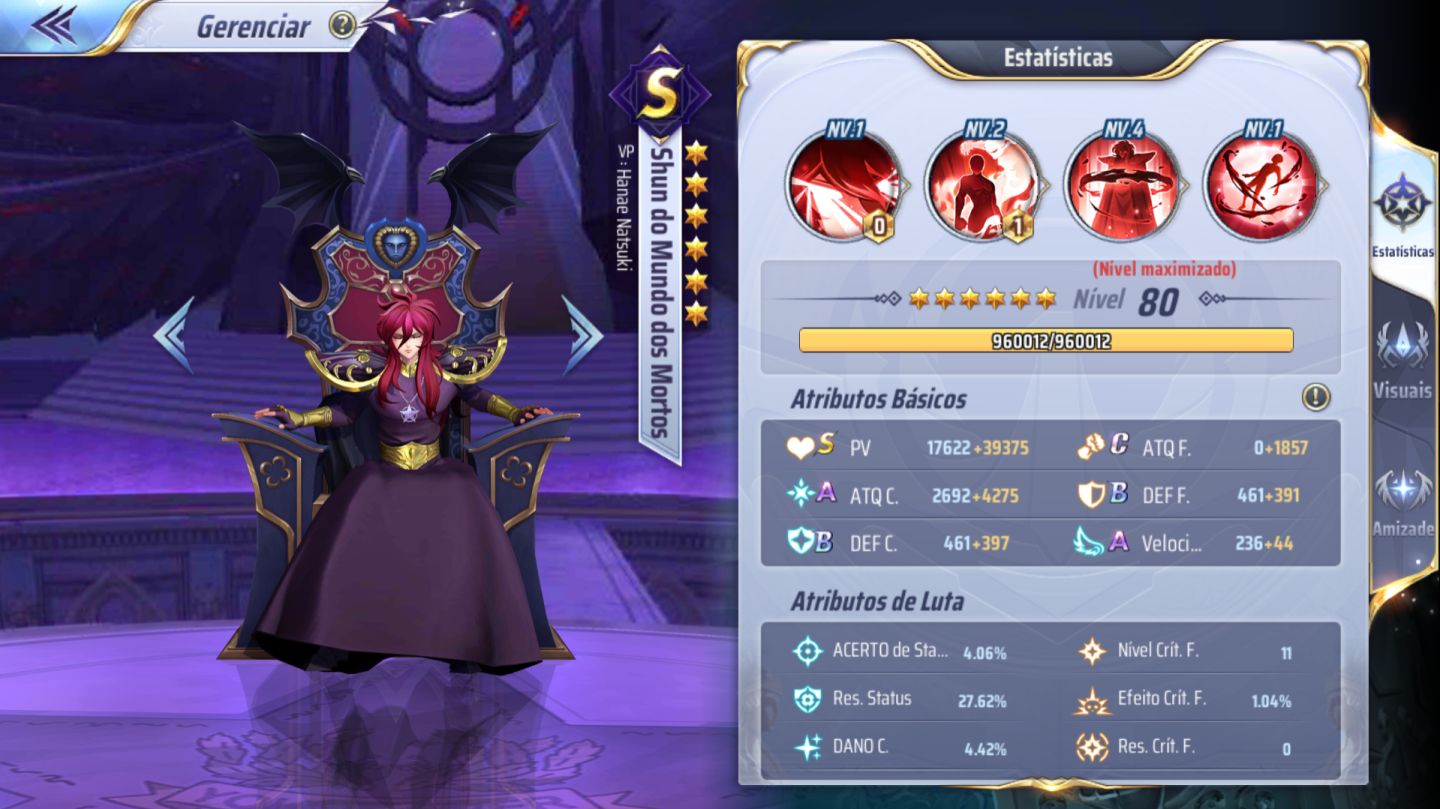 Conta Saint Seiya Awakening A-150