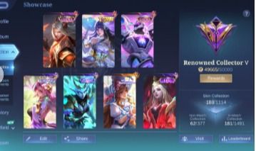 Conta Mobile Legends Lendary | 188 Skins | 122 Heróis | Main Rotação/Mid