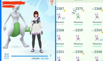 CONTA POKÉMON GO COM MEWTWO SHINY+MUITOS RAROS