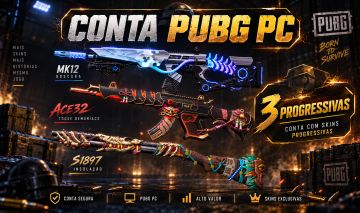 CONTA PUBG - 3 PROGRESSIVAS - PRIMEIRO EMAIL - SENHA SECUNDARIA LIVRE