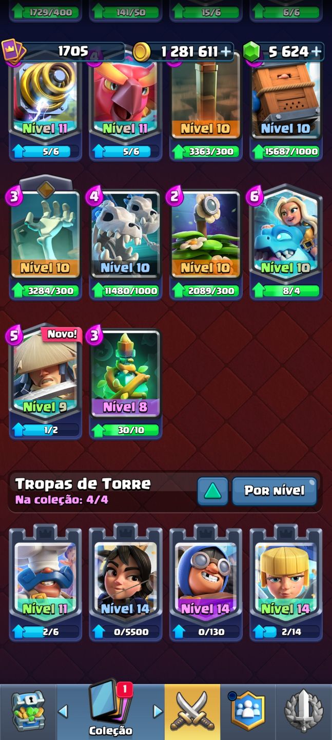 Conta Clash Royale 10,6k troféus, 5,6k gem