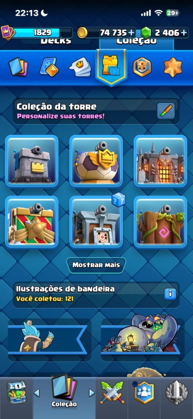 CONTA COM 14K DE TROFEUS + 122 CARTAS + 2400 GEMAS, 100% SEGURA! SÃO ANOS UPANDO