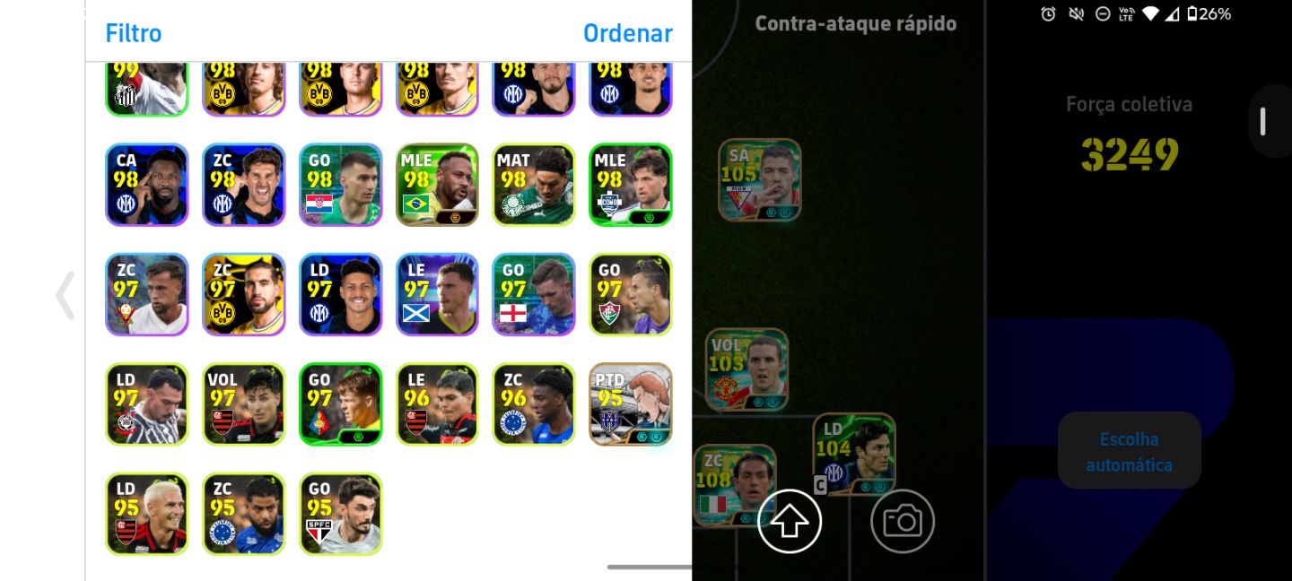 CONTA EFOOTBALL RARA! 3249 FORÇA | Ney BLITZ + NESTA + Suárez Blitz + Outros