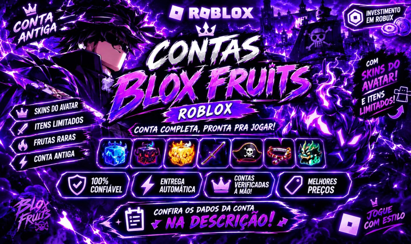 [50% OFF] Contas Blox Fruits Upadas | CONTAS VALEM 4X O PREÇO! | Gamepass + Perm