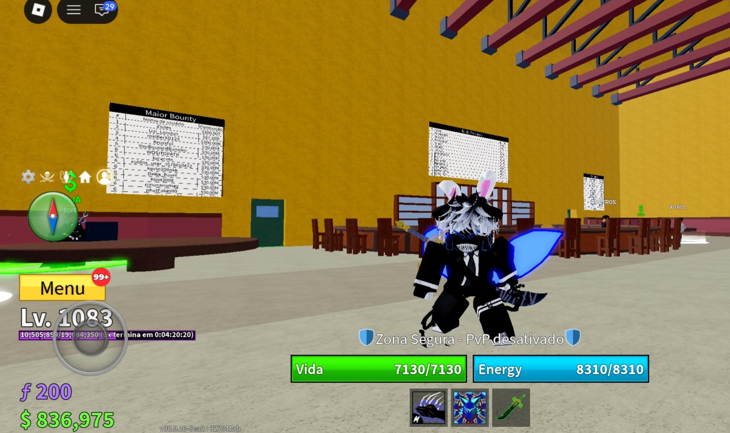 Conta de Blox fruits com Kitsune perma + YORU