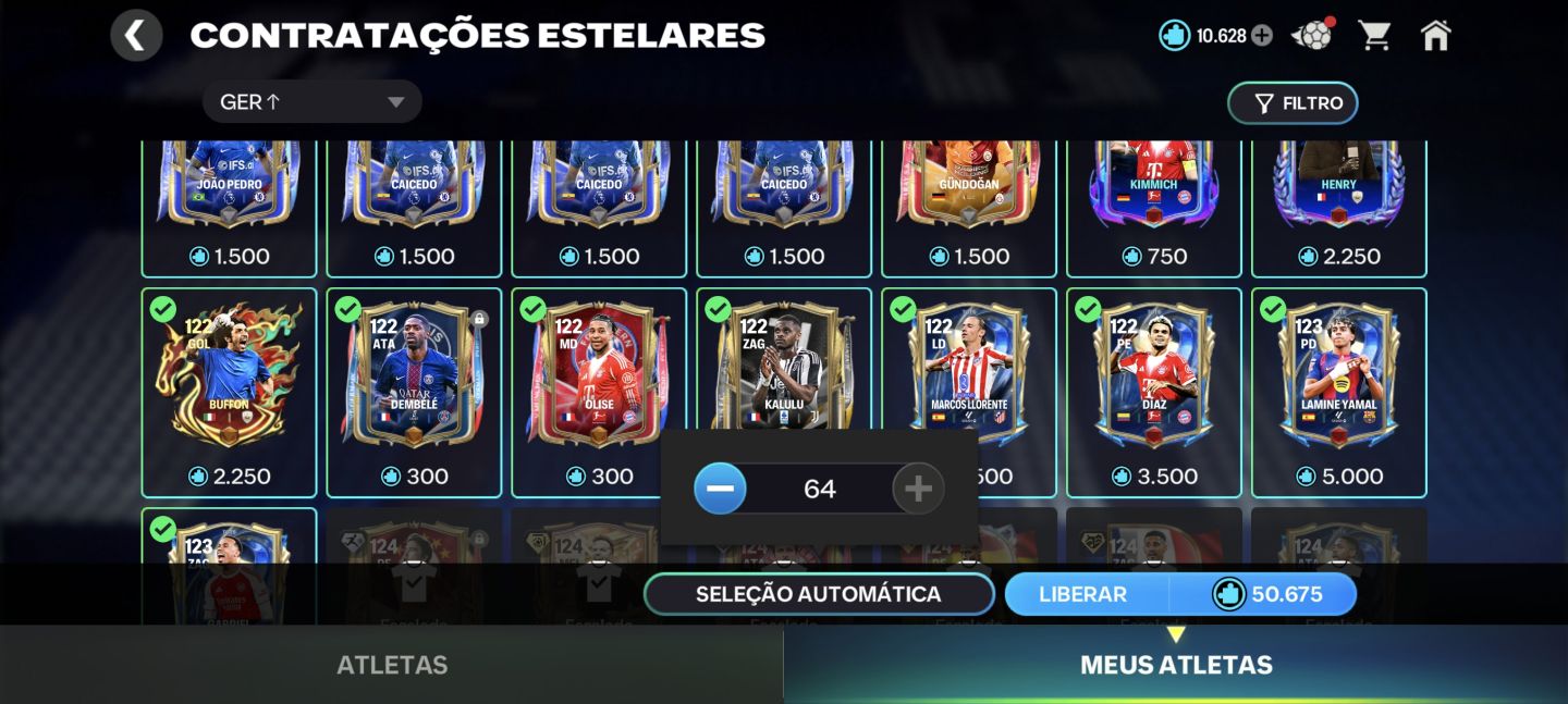 FC mobile top recursos cartas tops