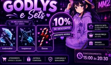 | 10% De Desconto | Godly e sets pelo menor preço do site | MM2 barato