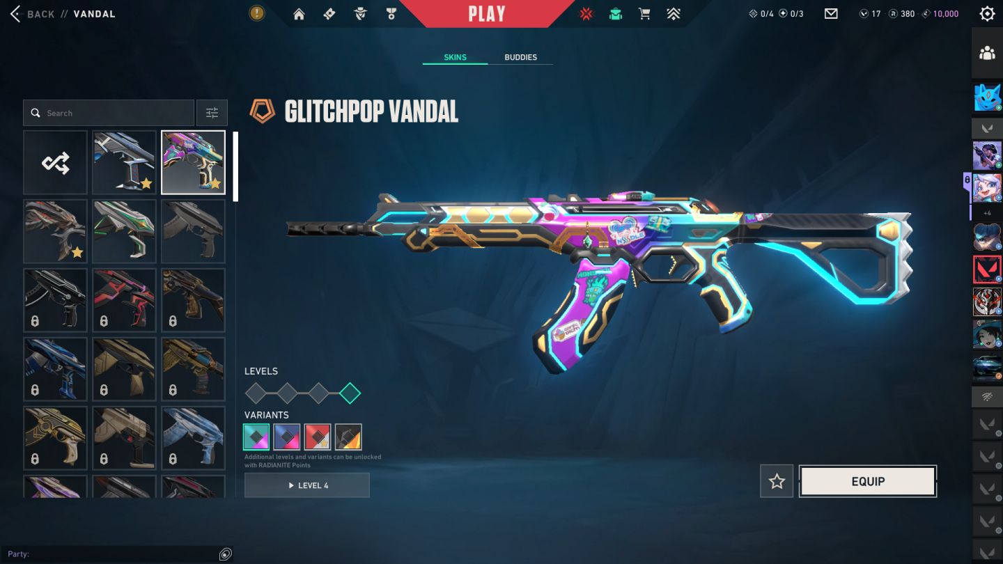 Promoção! 1K Gastos Conta Valorant: 5 Facas + 4 Vandals + 2 Phanthons