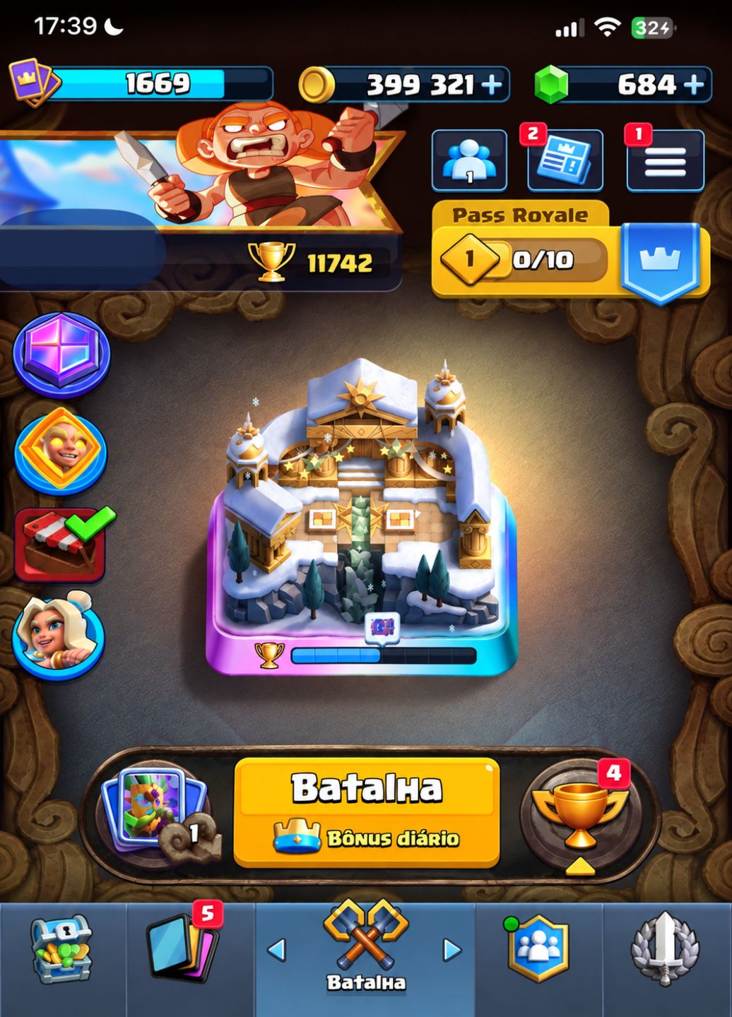 Conta de brawl stars 74000 troféus e de brinde uma conta de clash roye muito boa