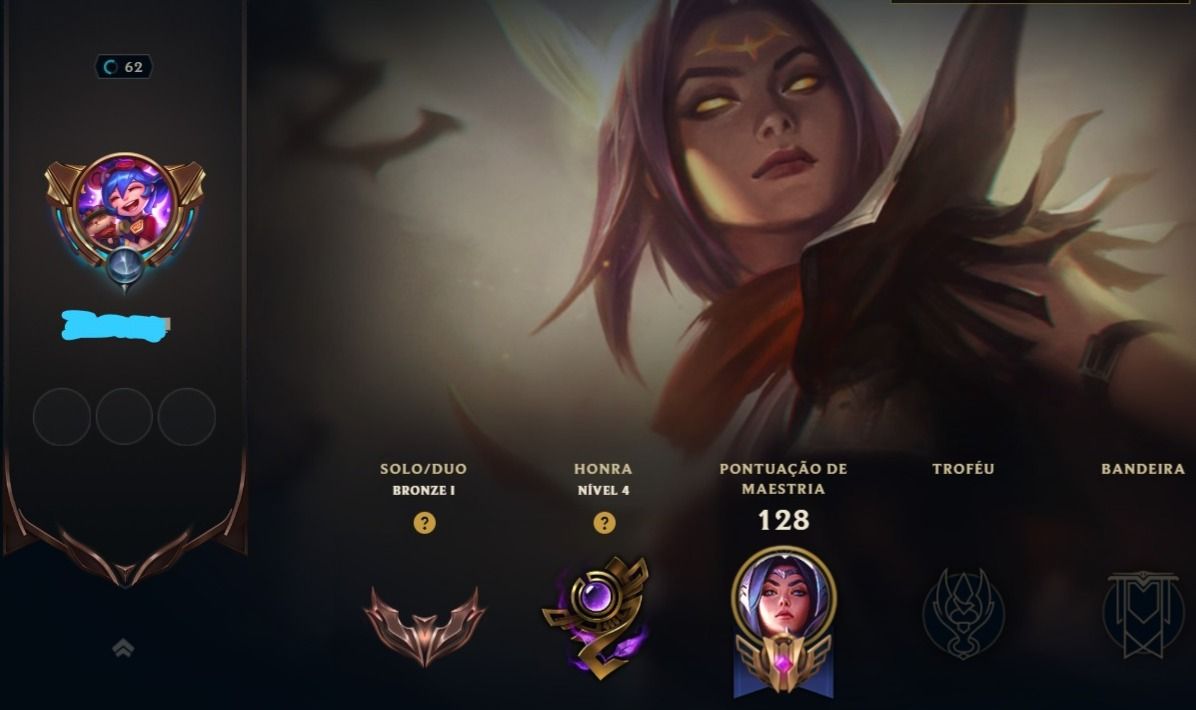 Conta LoL Nv 62 | 42 Skins (1 Mítica / 1 Lendária) | HONRA 4