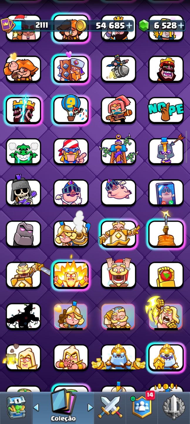 PROMOÇÃO,Conta Clash Royale 72% Full