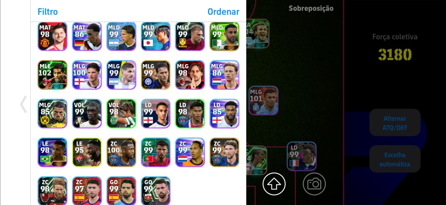 Efootball com Ferdinand e companhia