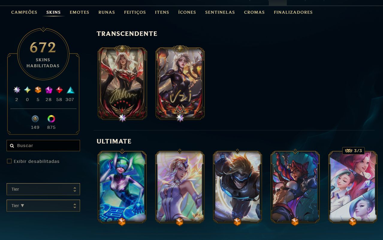 Conta do LoL desde 2015